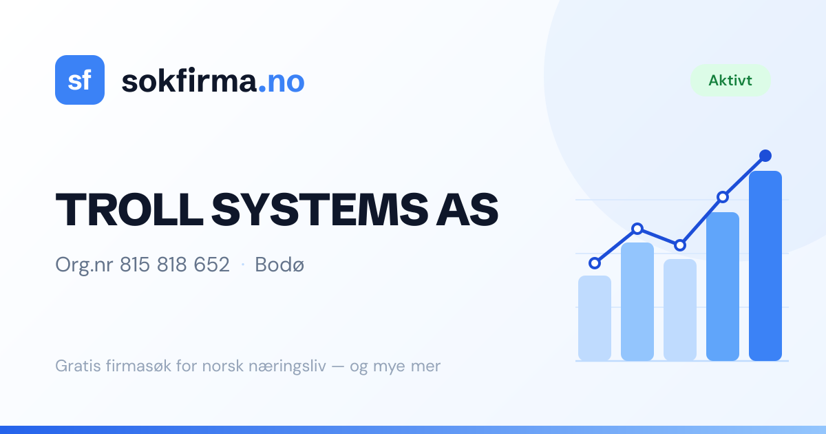 Troll Systems AS — Bodø — Regnskap, eiere og roller (815818652) — søkfirma