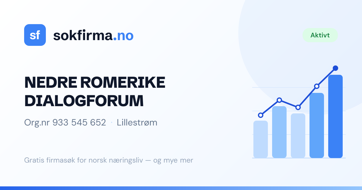 Nedre Romerike Dialogforum — Lillestrøm — Org.nr, roller og regnskap ...
